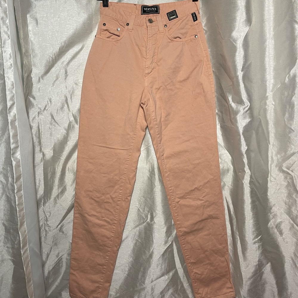 VTG Versace Couture Pink High Waisted Skinny Jeans